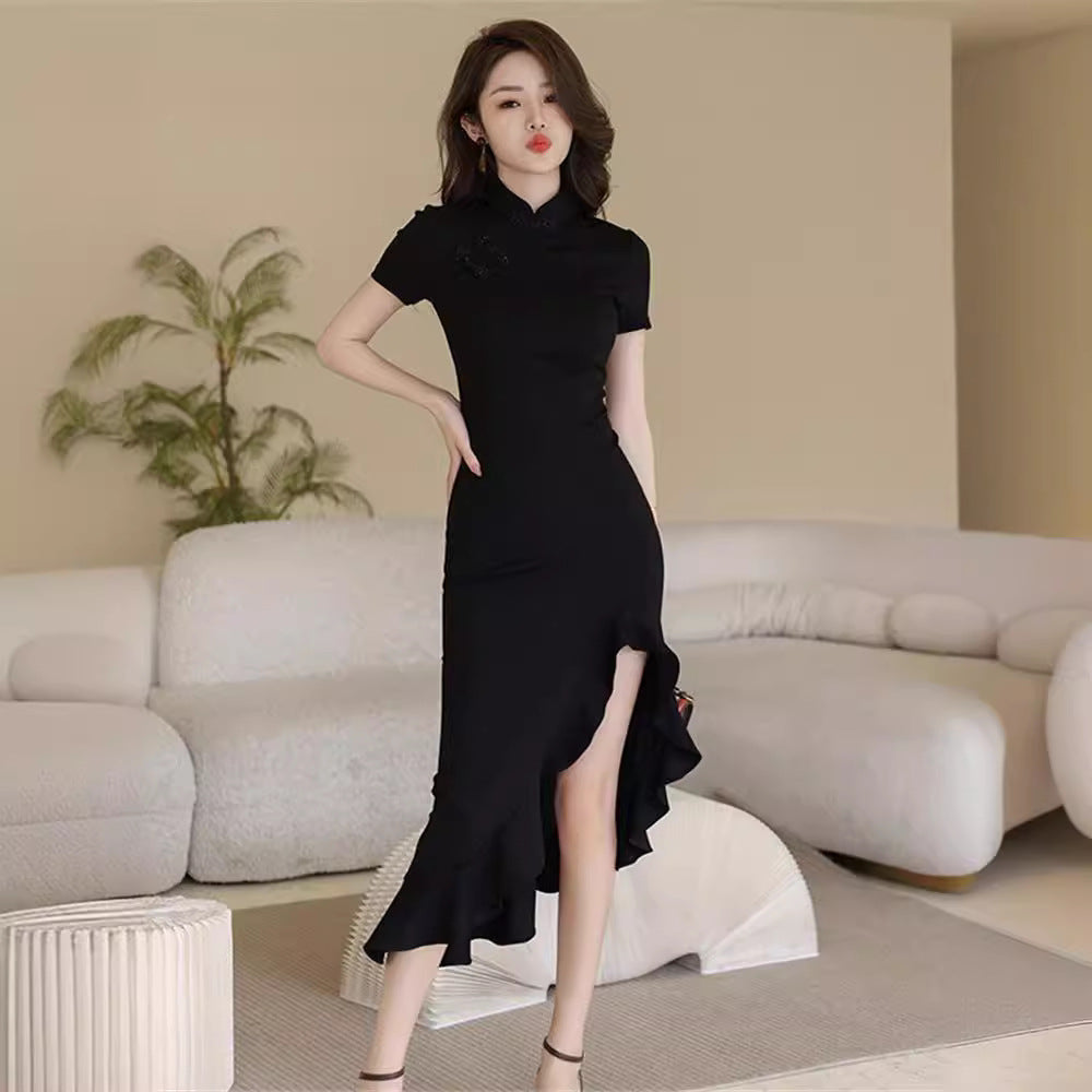 Improved Cheongsam Long Dress Women